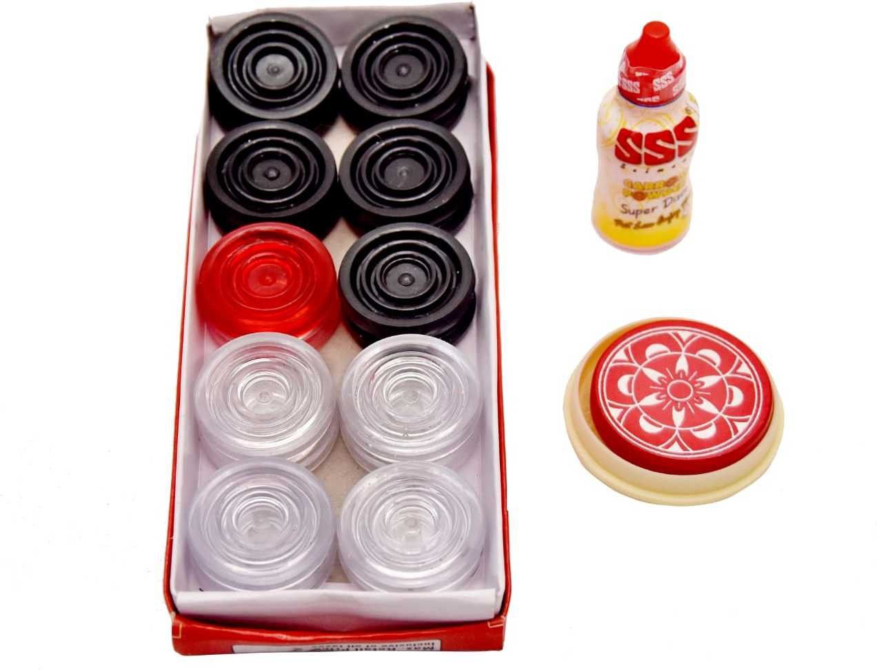 sss Carrom Coin Set with Striker and Carrom Powder Carrom Pawns-picture-19