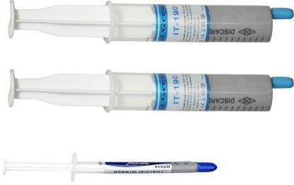ATEKT Thermal Grease Paste Heat Sink Compound for CPU & Chipsets (Grey, 30 g) pack of 2 with 1 (10g) paste Carbon Based Thermal Paste Carbon Based Thermal Paste