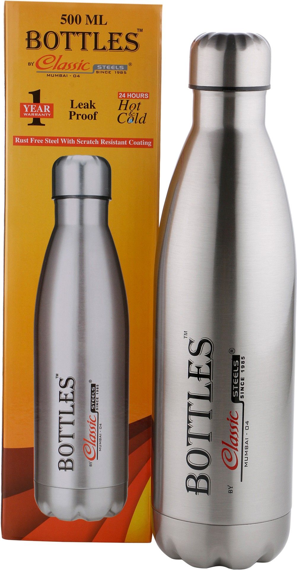 Vacuum Insulated 24 Hours Hot N Cold Bottle| Drink Hot Water for Better Immunity 500 ml Steel Bottle-image-35