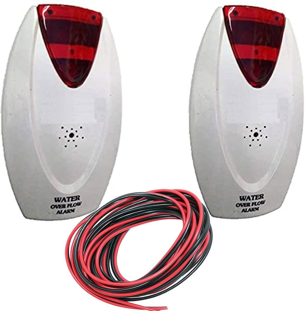 CraftQua Water Tank Overflow Alarm Sound Super Quality with 15 mtr Wire (Pack of 2) DIY Wired Sensor Security System-image-20