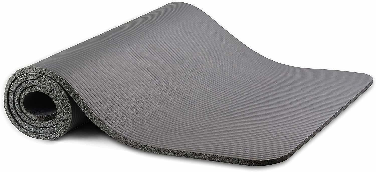 EcoFriendly Exercise Gym & Yoga Mats 4mm Grey For Men & Women Grey 4 mm Yoga Mat-image-28