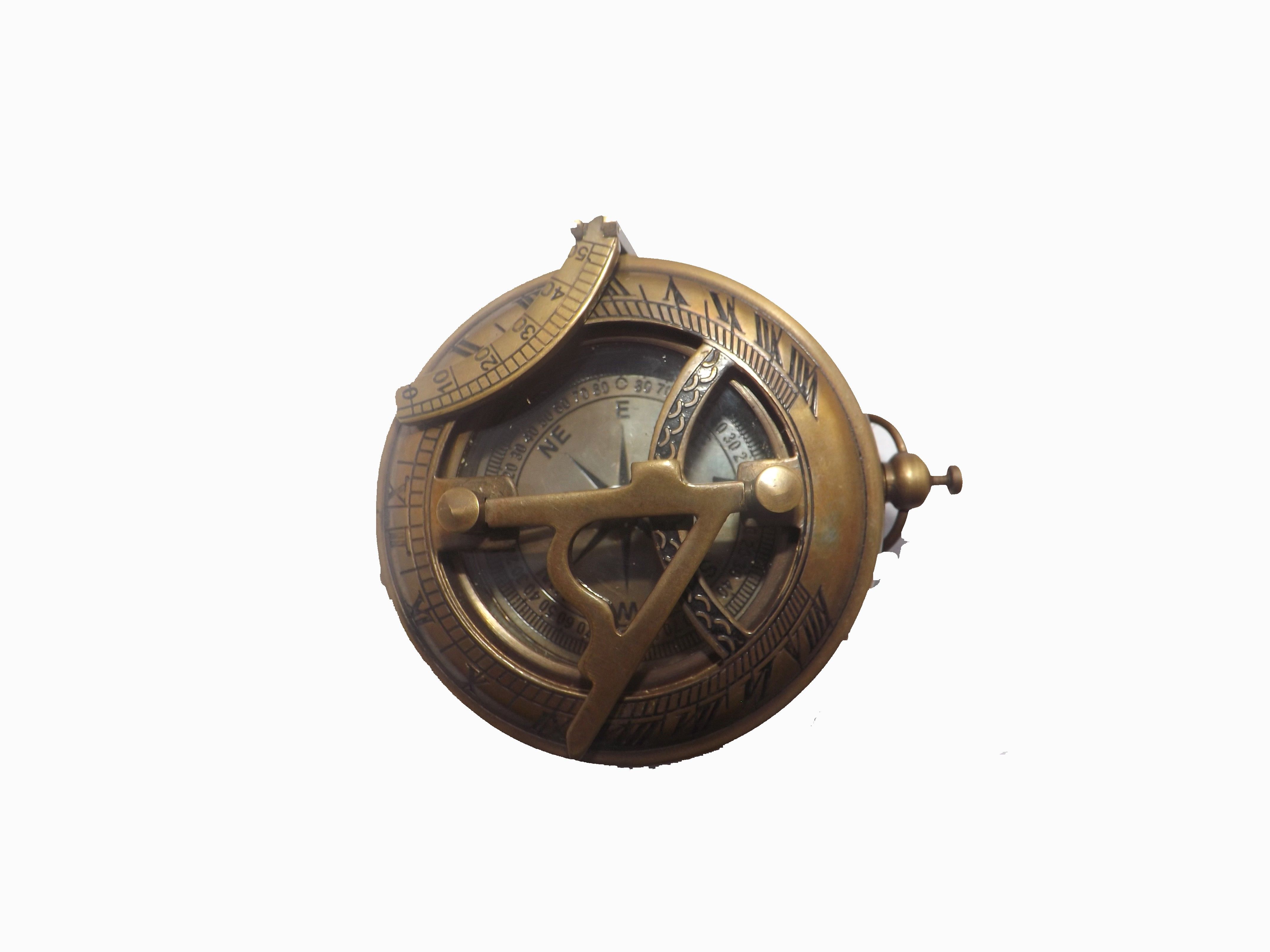 simrah VINTAGE BRASS NAUTICAL SUNDIAL COMPASS Compass-picture-26