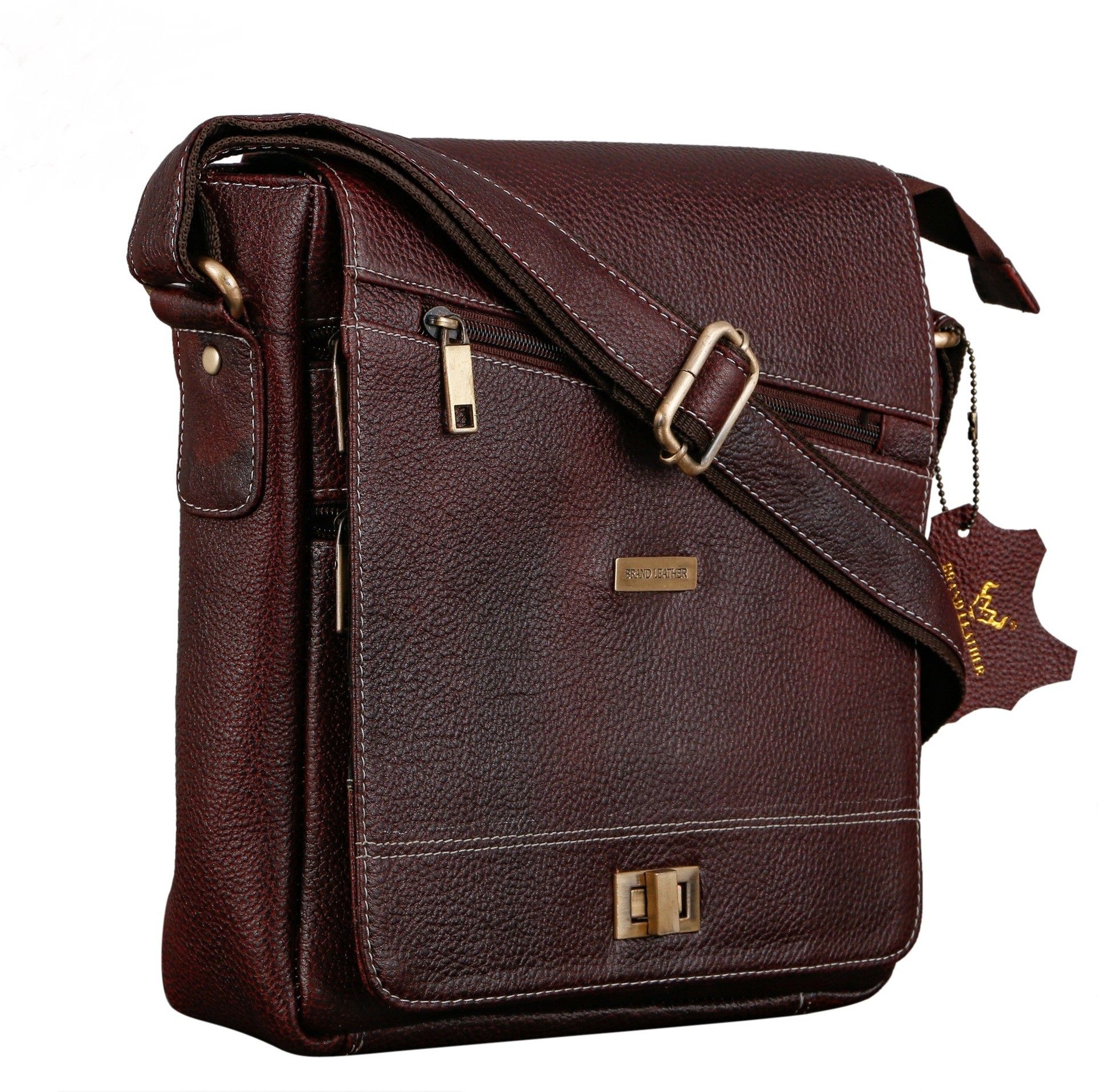 Brown Men & Women Sling Bag - Mini 100% Genuine Leather Cross Body Sling Bag-image-44