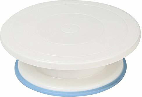 fitaza 360 Degree Rotating Cake Stand Platform Cake Decorating Revolving Turntable Plastic Cake Server image 1