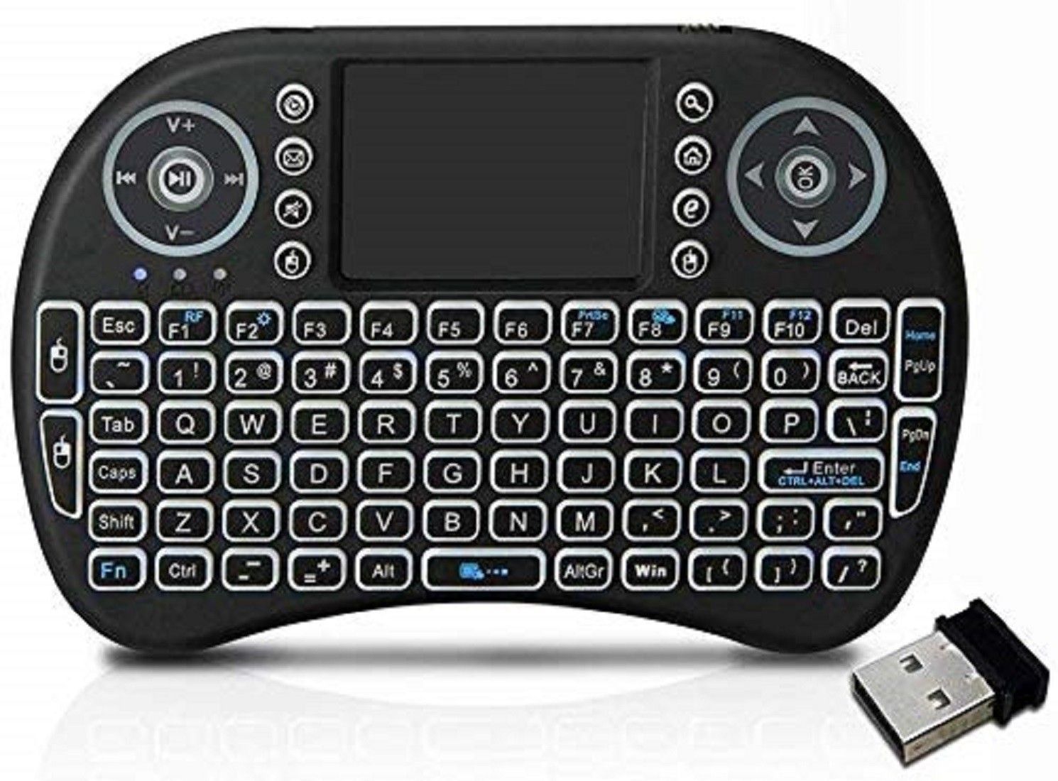DDARSH Mini Wireless Keyboard and Mouse(Touchpad with Backlight) with Smart Function for Smart Tv, Android Tv Box, Raspberry-Pi, Android & iOS Devices Wireless, Bluetooth Handheld Multi-device Keyboard Compatible with Desktop, Laptop, Tablet, iPad, Mac-image-40