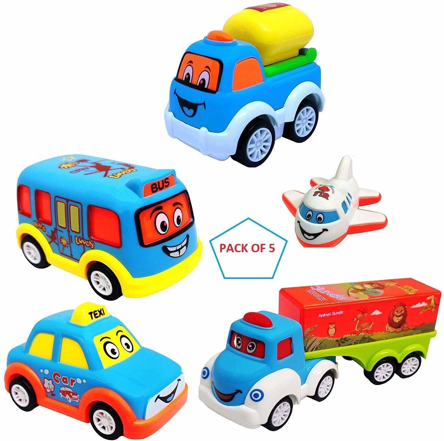 galactic Unbreakable Pull Back Vehicles 5 pcs Mini Fun Autos Push and go multicolor-picture-26