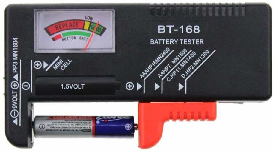battery tester for aa/aaa/c/d / 9-volt rectangular and button cell batteries digital battery tester