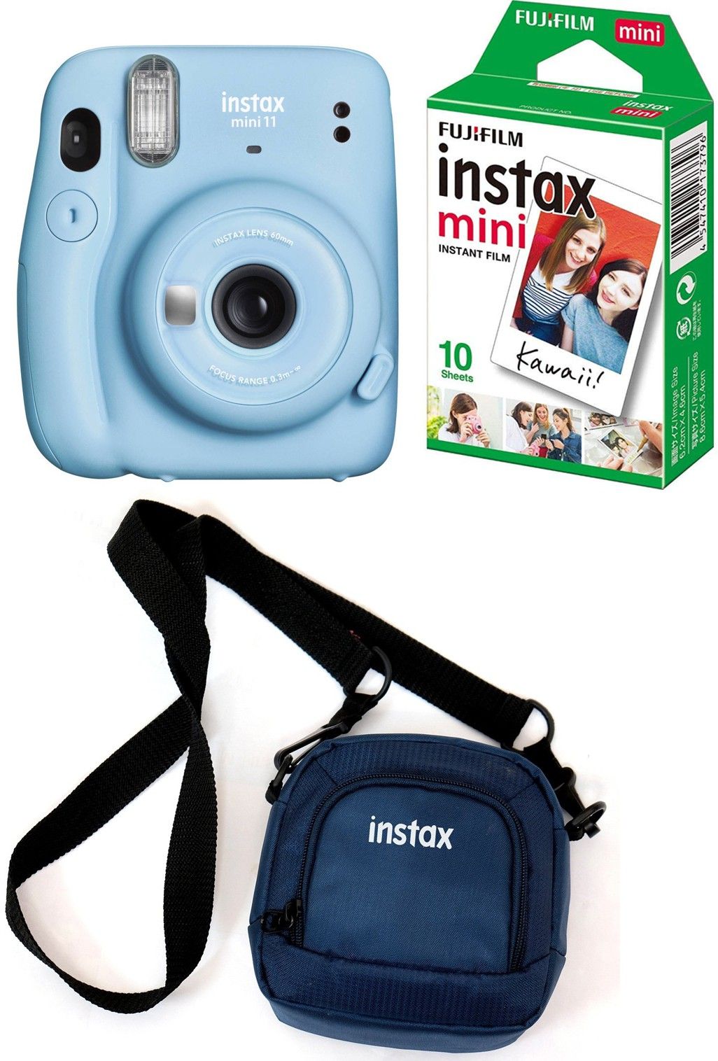FUJIFILM Instax mini 11 Sky Blue with pouch and 10 Shot film Instant Camera-picture-17