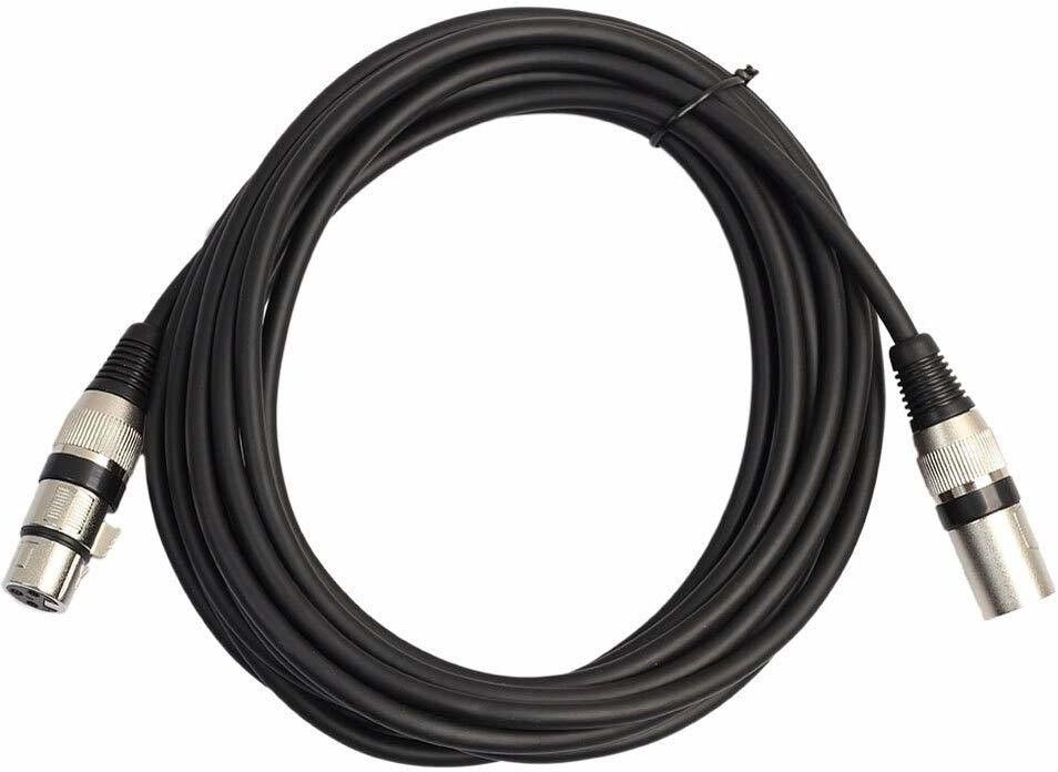 kekrown XLR Male to XLR Female Cable 5 Meter (Black) Double Angled XLR Patch Cable-picture-22