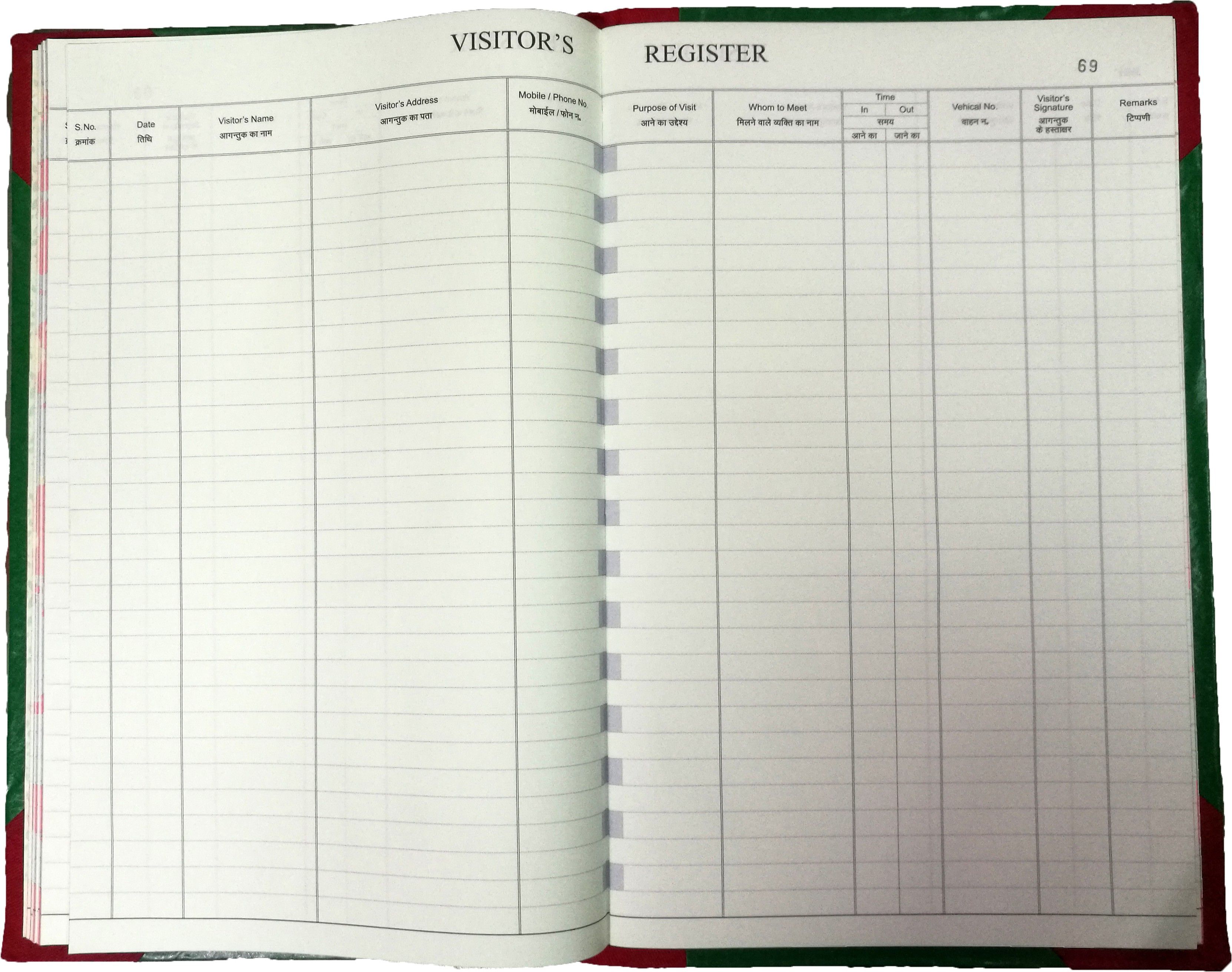 Visitor Register - 70 GSM Ledger Paper Visitor-100 100-Part Visitor Register-image-47