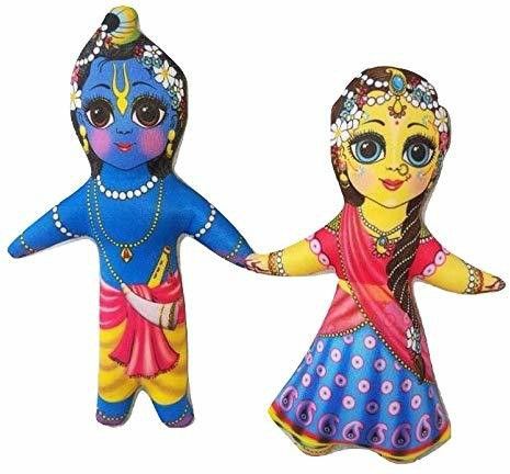 balaji international Radha Krishna Dolls for Kids Small Set 5.5 inches - 5.5 inch-picture-21