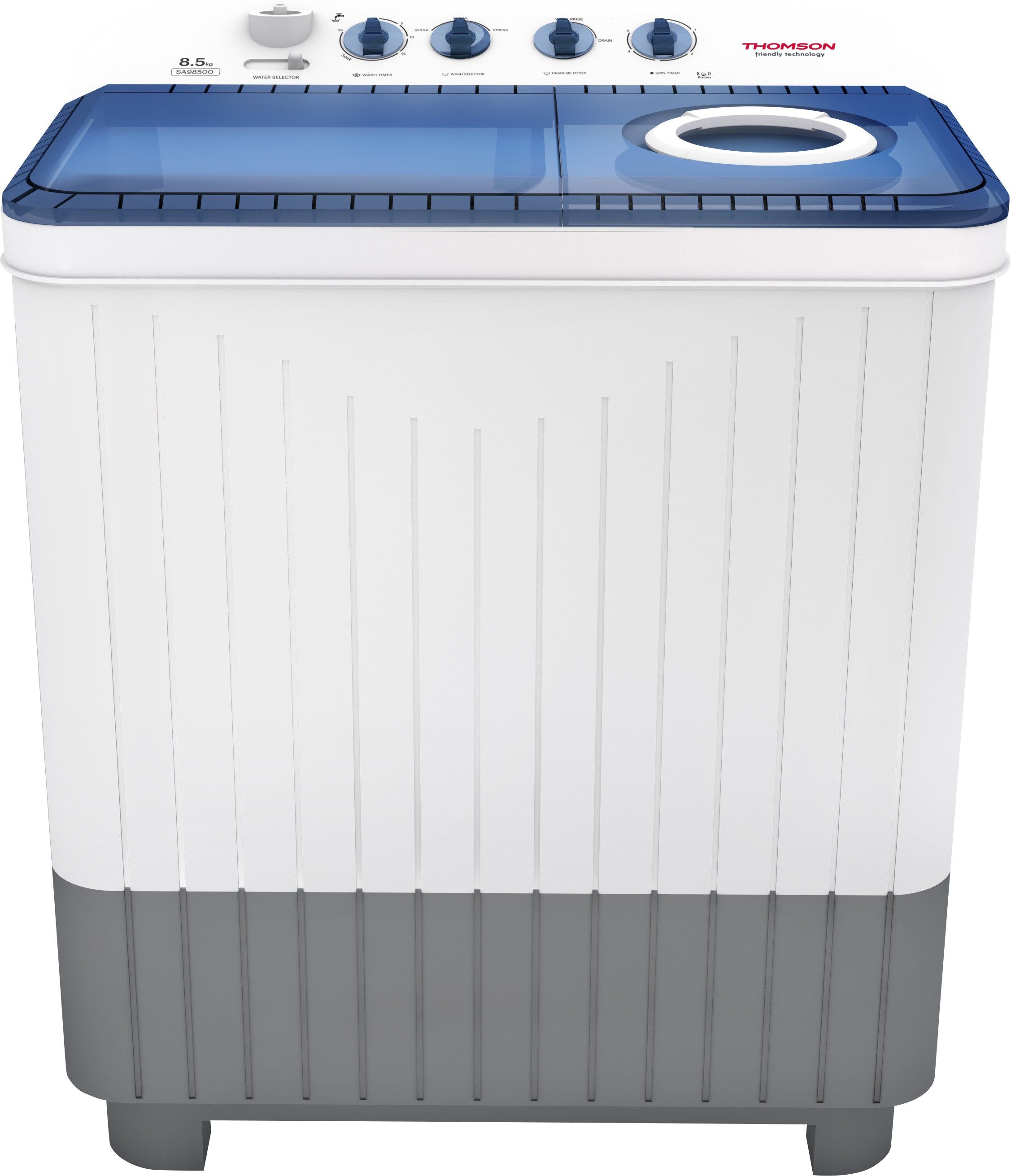 thomson 8.5 kg 5 Star Rating, Smart Pro Wash Technology Semi Automatic Top Load White, Blue, Grey-picture-14