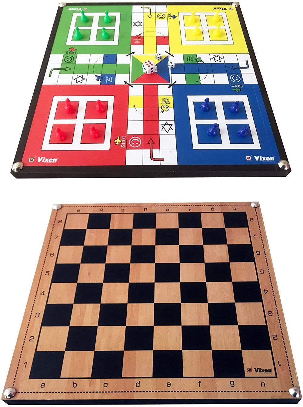 Wooden Chess & ludo 2 in 1 , 12inch 30.48 cm Chess Board