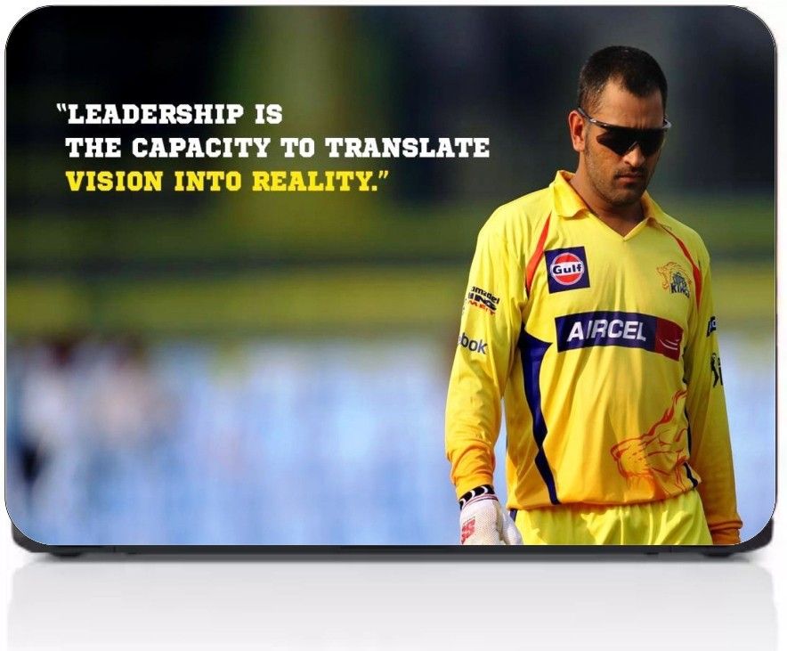 Gprint High & Digital Quality Laptop Laminated MS Dhoni Cover Print_387 Vinyl Reusable Laptop Skin Compatible for 15.6 inch-image-46