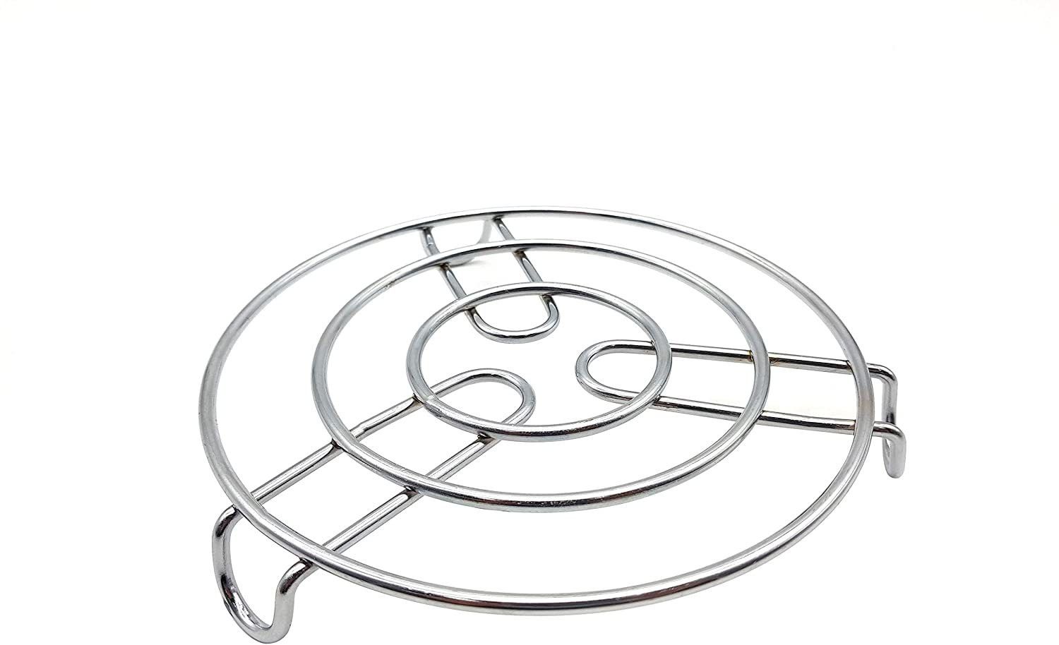 121 Kitchen Cooking Pot Steaming Tray Stand Stainless Steel Round Cooker Steamer Rack Stand Cookware Tool Mirror Trivet (Pack of 1) Trivet-image-22