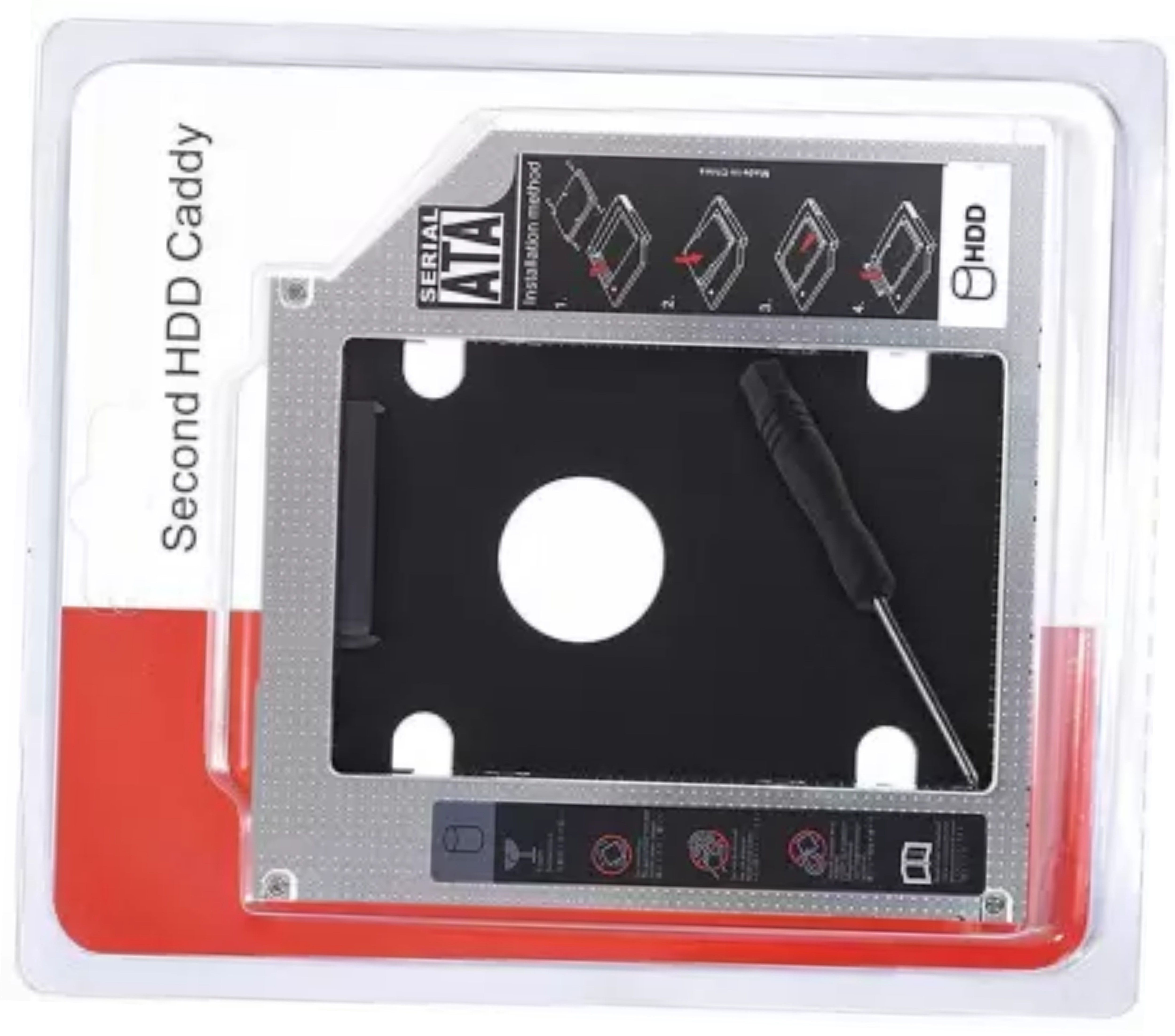 Be Fab HDD Caddy 2.5 inch Internal Hard 9.5 Drive Enclosure 2.5 inch Internal Hard 9.5 Drive Enclosure/HDD Caddy 2nd bay  (For Serial ATA/ Universal 2.5" HDD/SSD, Black) 2.5 inch Internal Hard Drive Enclosure