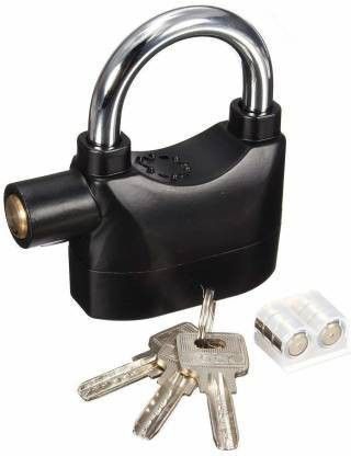 Valashiv Sensor Alarm Lock for Home-296 Anti-Theft Motion Sensor Alarm Lock; New Security Pad Lock for Home, Office, Bike, Factory, Barn, Gates with 3 Keys 110 dB Siren Safety Lock (Black) Sensor Alarm Lock for Home-296-image-47
