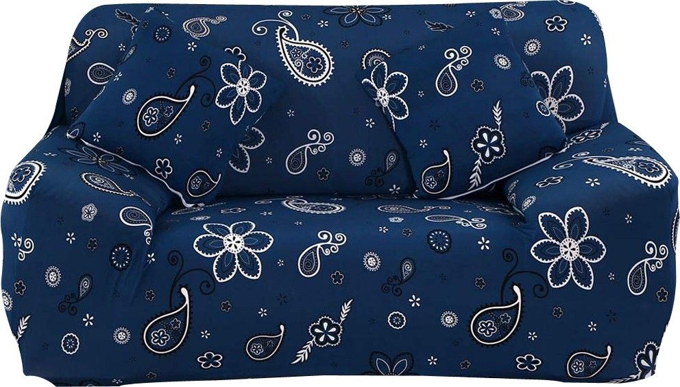 house of quirk DOUBLESOFA_COVER_DBLU_PAISLEY Sofa Fabric-picture-16