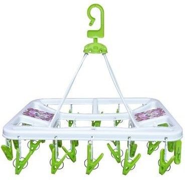 cosmos Plastic Clothes Drying Hanger with 32 Clips Plastic Cloth Clips Plastic Cloth Clips-picture-28