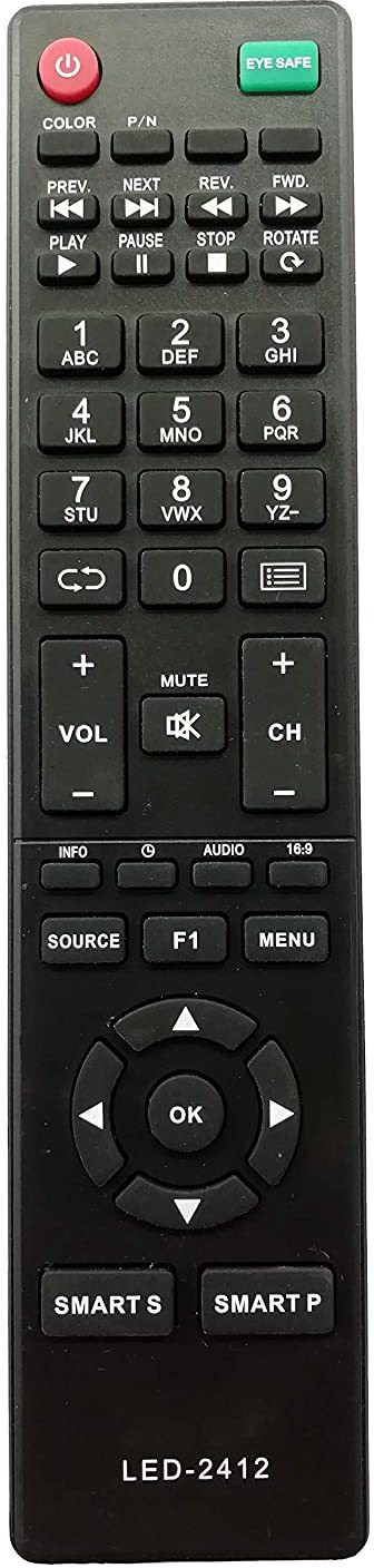 LipiWorld LED-2412 LCD LED Smart TV Compatible for Intex Remote Controller image 1