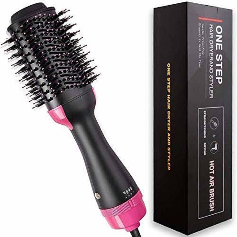Paarshu Portable Salon Electric Blow Hair Curler Dryer and Styler Comb Oval Hot Air Brush Straightener Volumizer with Ionic Technology for Men Women Hair Straightener Brush-image-20