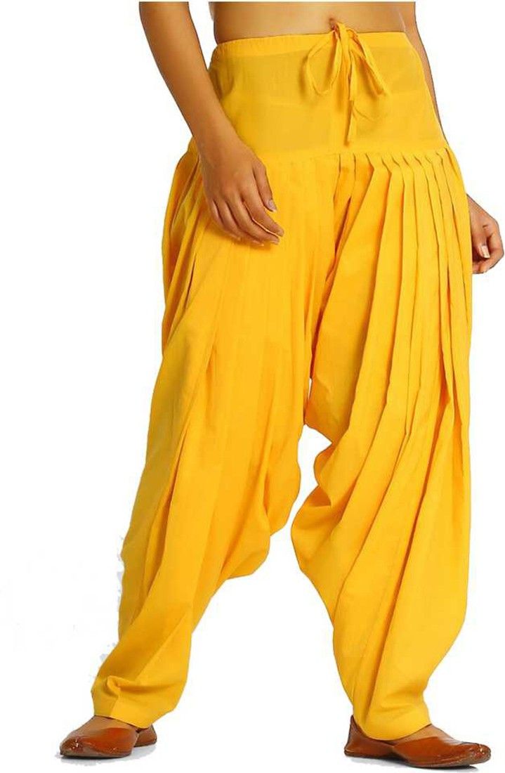 radhey Pure Cotton Solid Women ["Yellow"] Salwar-picture-27