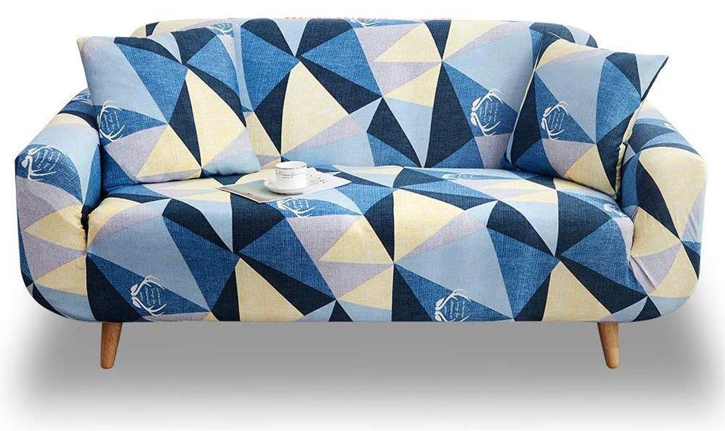 house of quirk DOUBLESOFA_COVER_BLUE_PRISM Sofa Fabric-picture-30