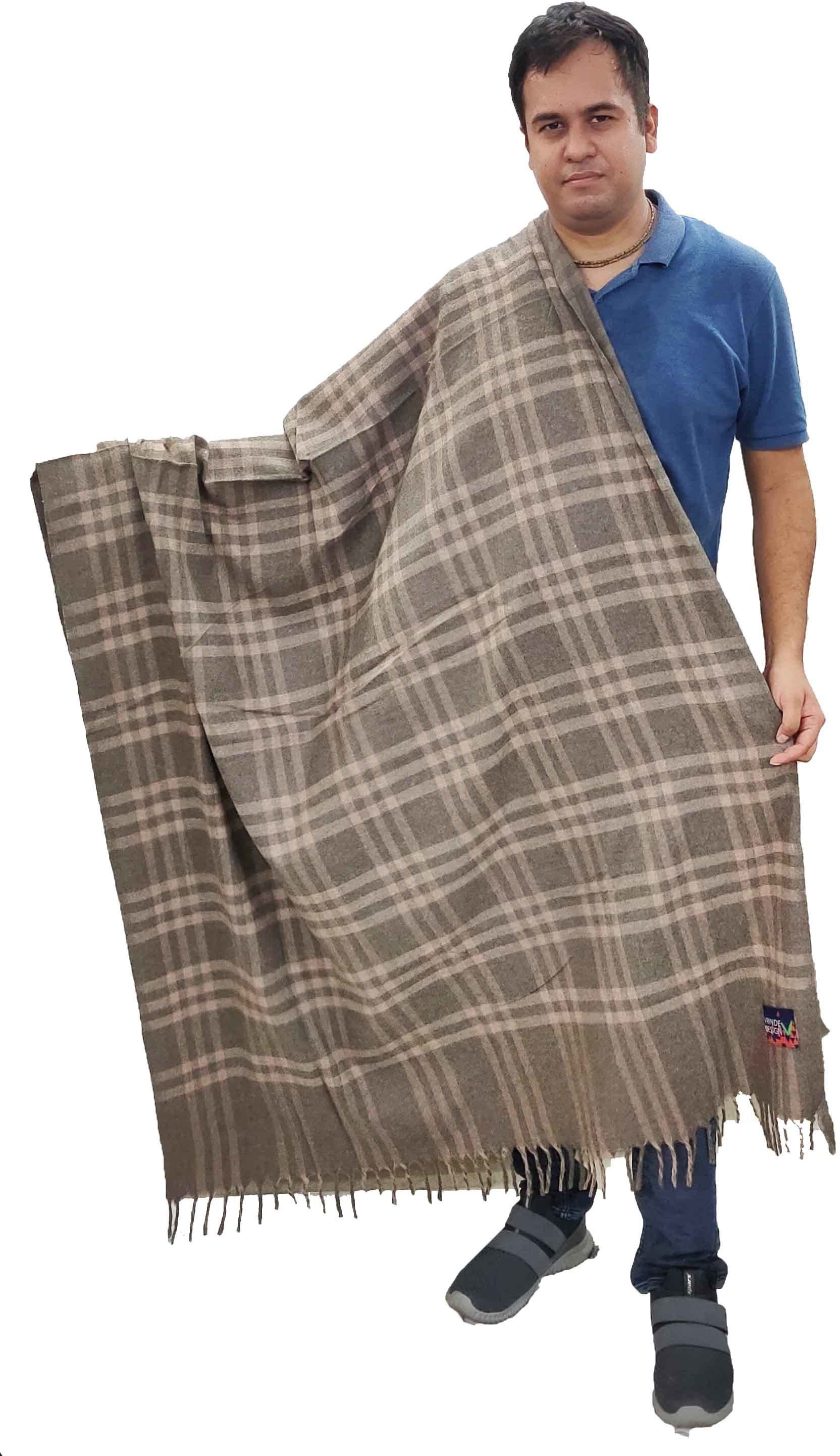 Vrinde Wool Checkered Men Shawl-picture-25