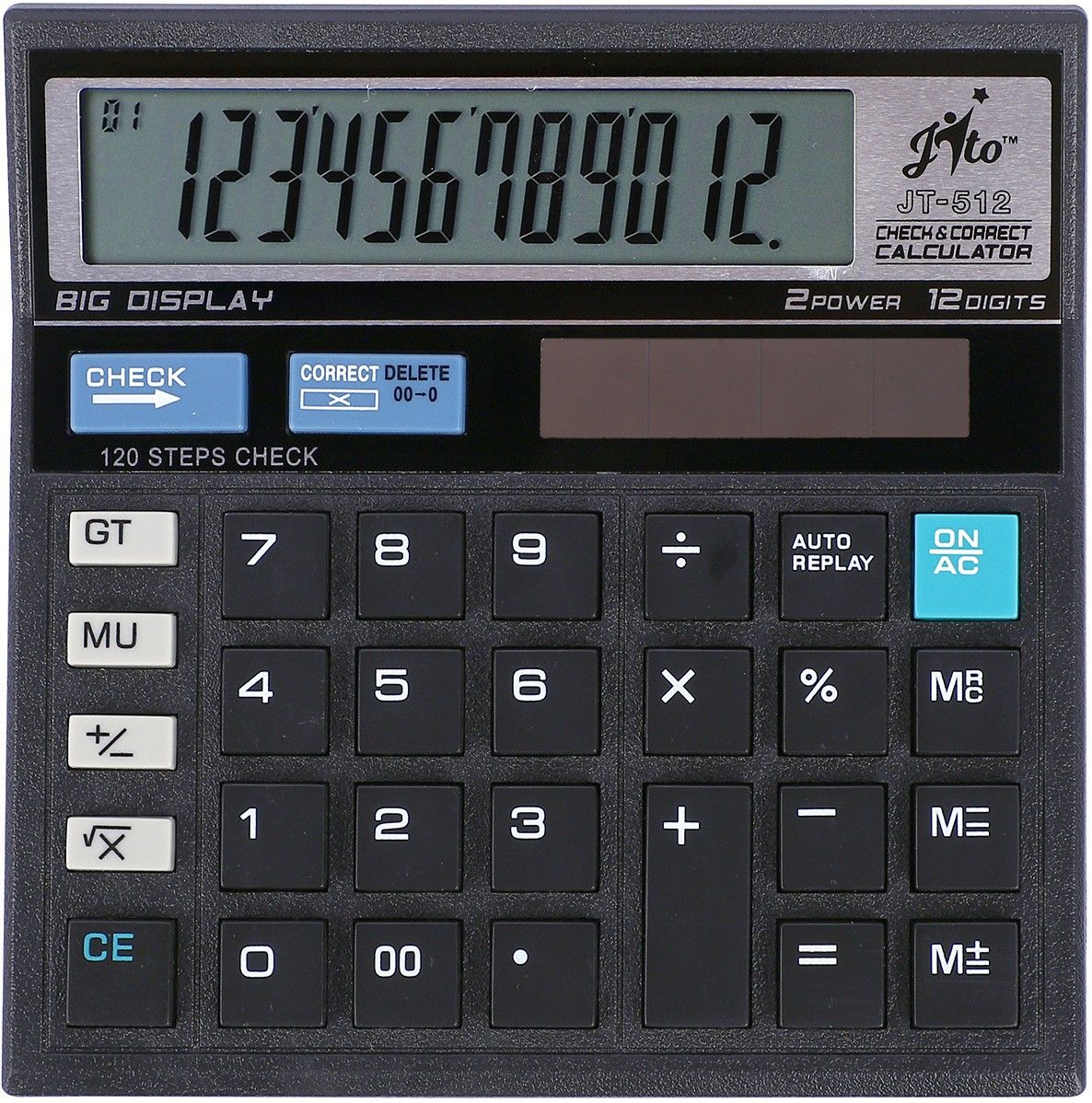 jito JT-512 Black Check & Correct Big Display 18 Months Warranty BasicCalculator-picture-13