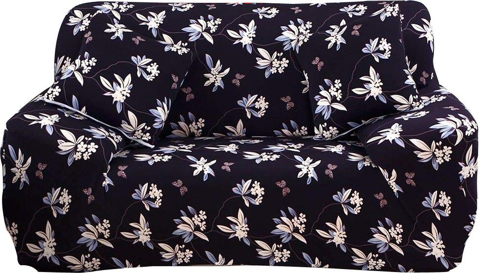 house of quirk DOUBLESOFA_COVER_BLA_FLOWER Sofa Fabric-picture-29