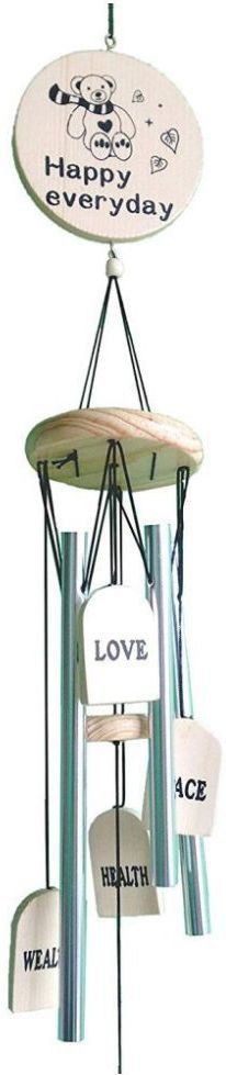 Happy Every Day Wind Chimes Produce Melodious Sound , Gives Positive Energy Wood, Stainless Steel Windchime-image-7