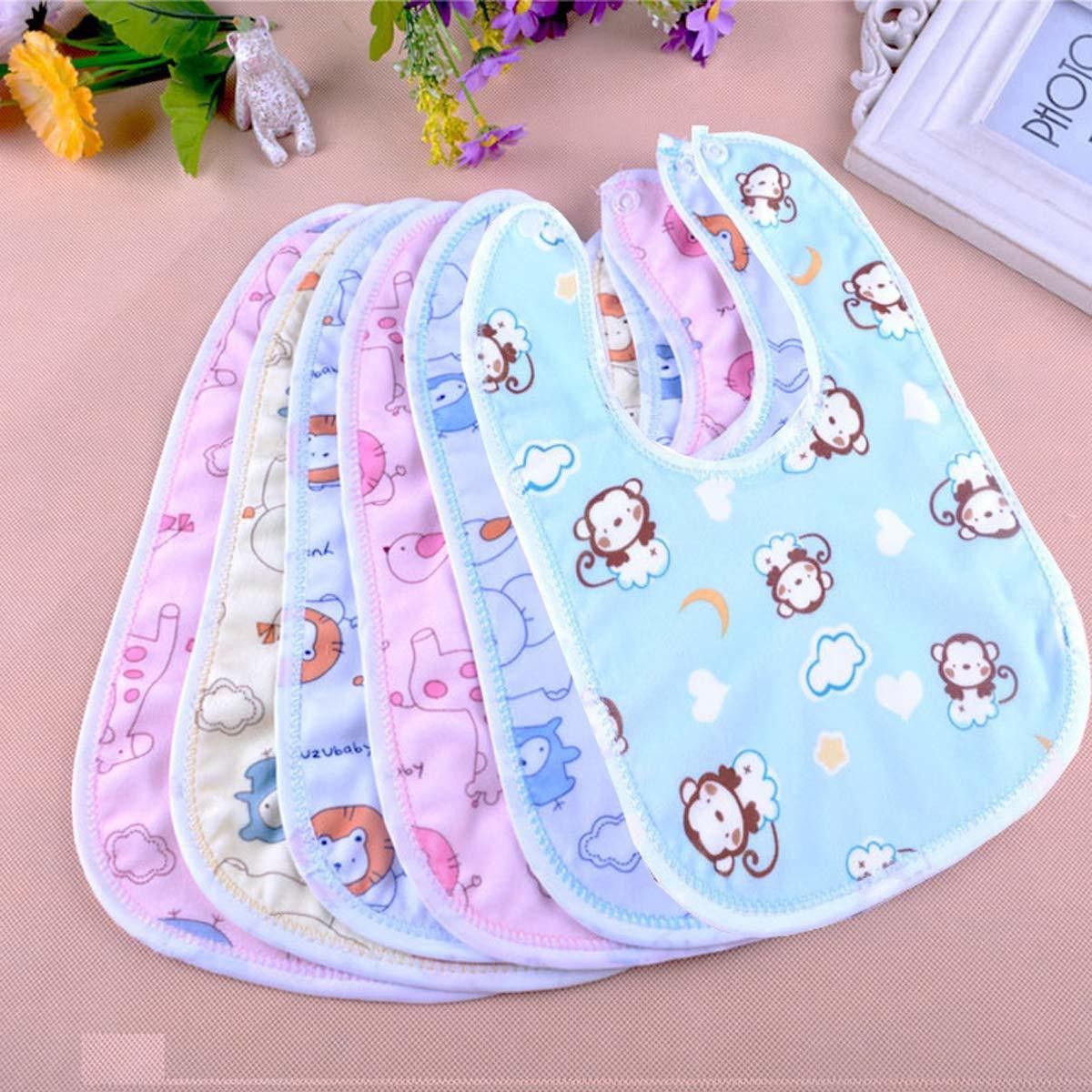 flipzon Waterproof Baby Cotton Bibs (Pack of 6)-picture-22