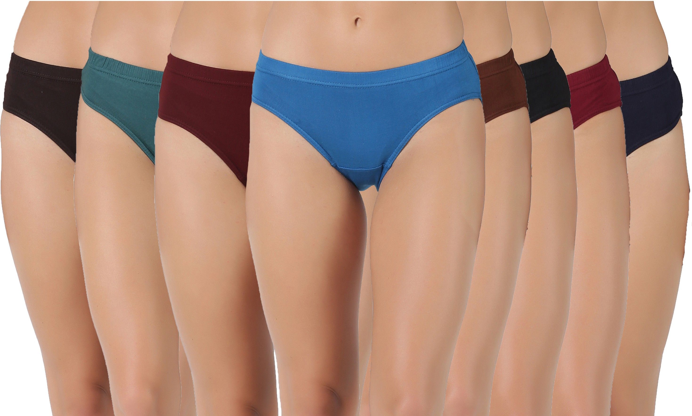 Pack of 7 Dollar Lehar Super Combed Cotton Women's Plain Solid Panty Women Hipster Multicolor Panty-picture-39