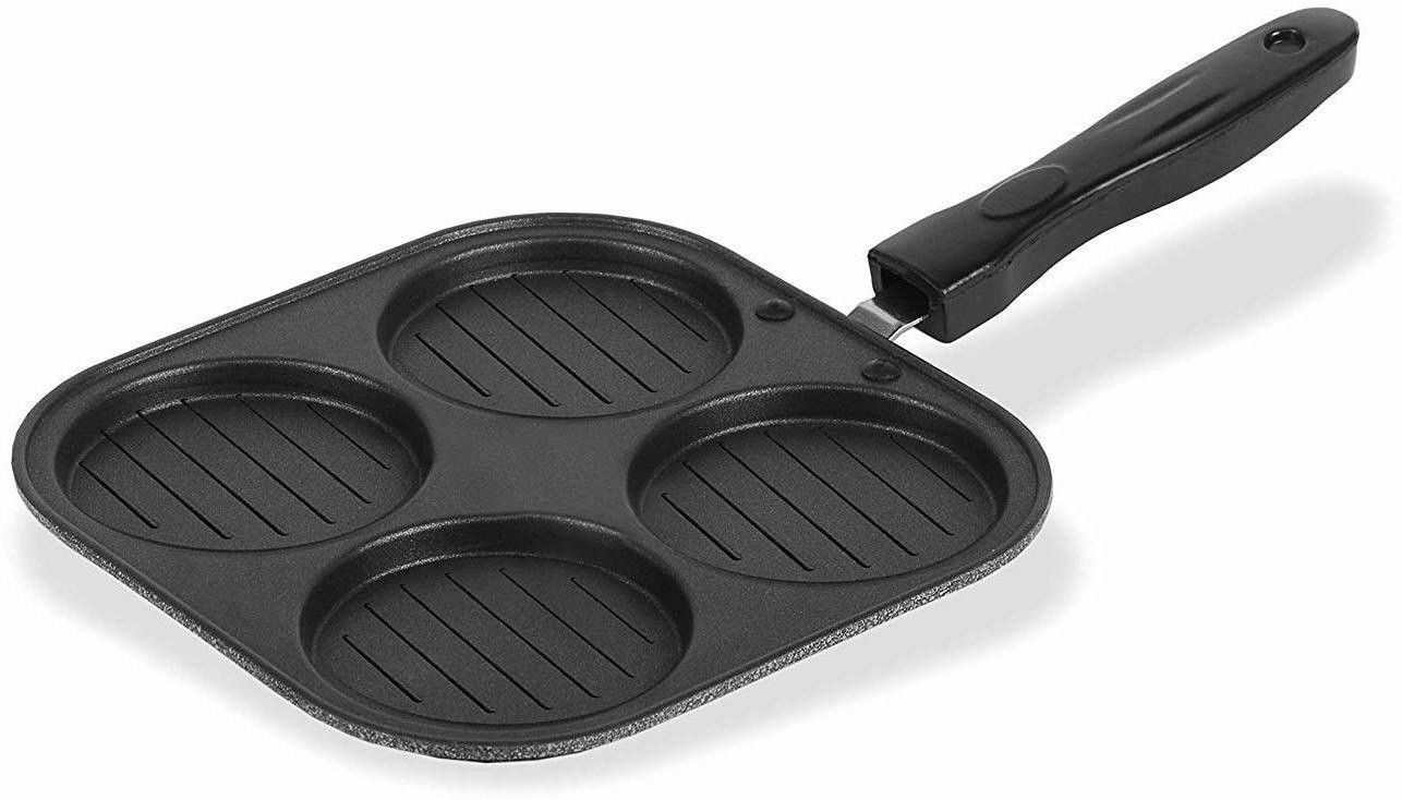 Non Stick Mini Grill Tawa Uttapam Tawa Multi Snack Maker 4 in 1 Mini Pancake Tawa Omelette Pan Mini Pan Crepe Maker (Aluminium - Hammertone - 19.5cm - Uthappam Tawa) Tawa 19.5 cm diameter