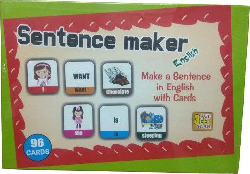 Sentence Maker in English Learning and Educational Games in Multi-Colors for Primary School and Pre-School Children kids with Durable 96 Flash Cards-image-23