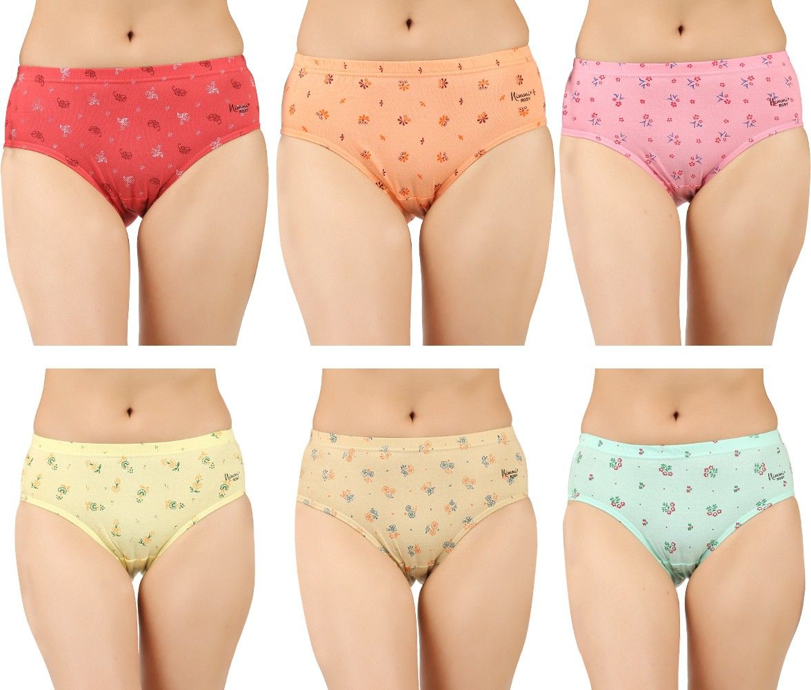 nimmi Pack of 6 Women Hipster Multicolor Panty-picture-6