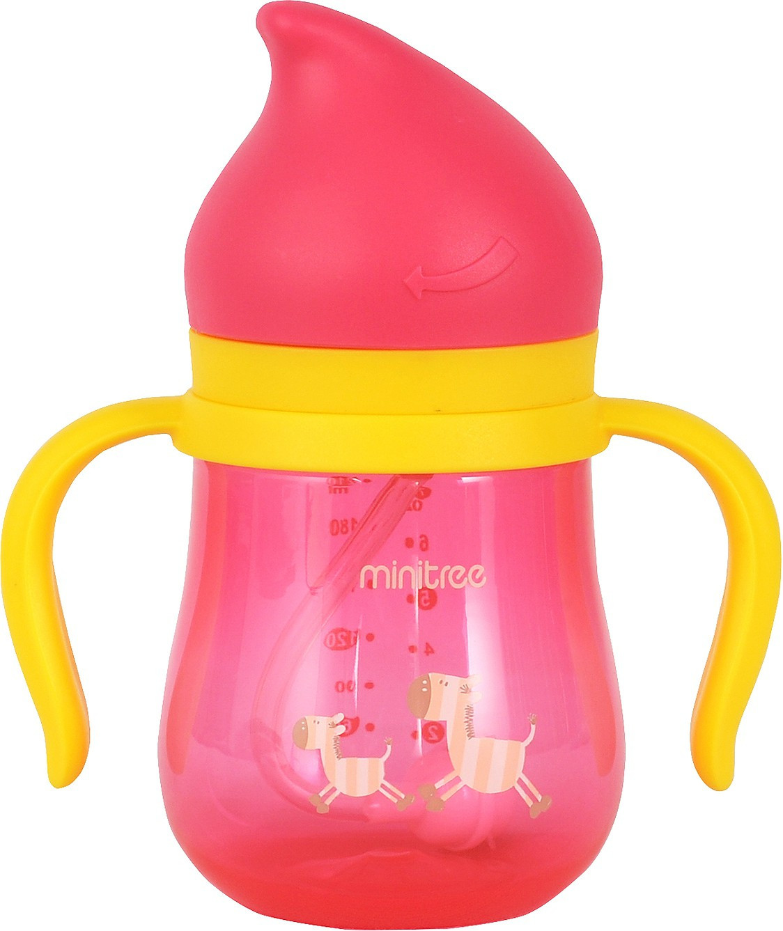 adore Training Cup With Easy Handle- Turn up Straw - Food Grade PP- Leak Proof image 1