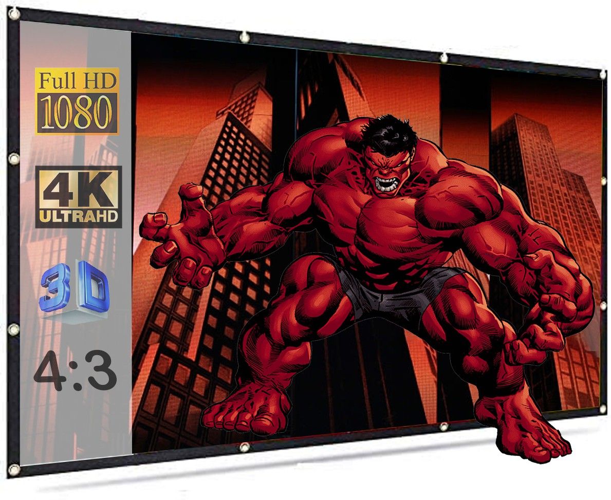 royality Projector Screen Eyelet Foldable Projector Screen 4:3 Aspect Ratio 6 Ft (W) x 4 Ft (H) Design 09 Projector Screen (Width 184 cm x 123 cm Height)-image-25