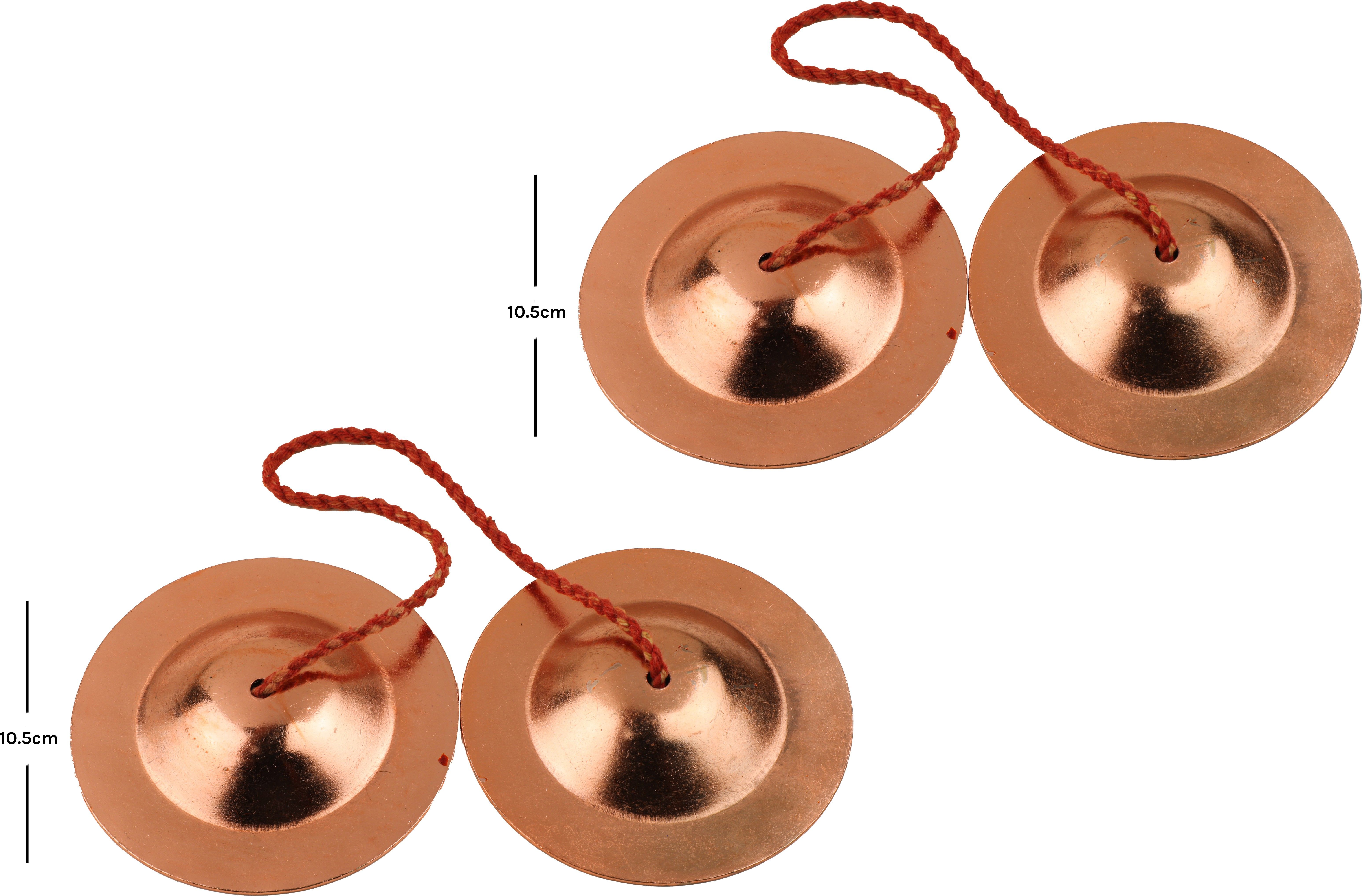 Iron 10.5CM Copper Plated manjira Set of 2 Kartal Instrument-image-46