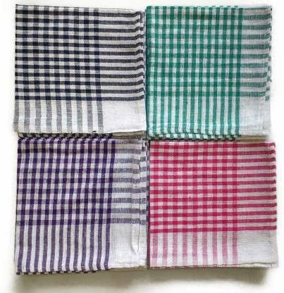 Kitchen Cleaning Cloth (Kitchen Dusters) Pack Of 4 Wet and Dry Cotton Cleaning Cloth-image-30