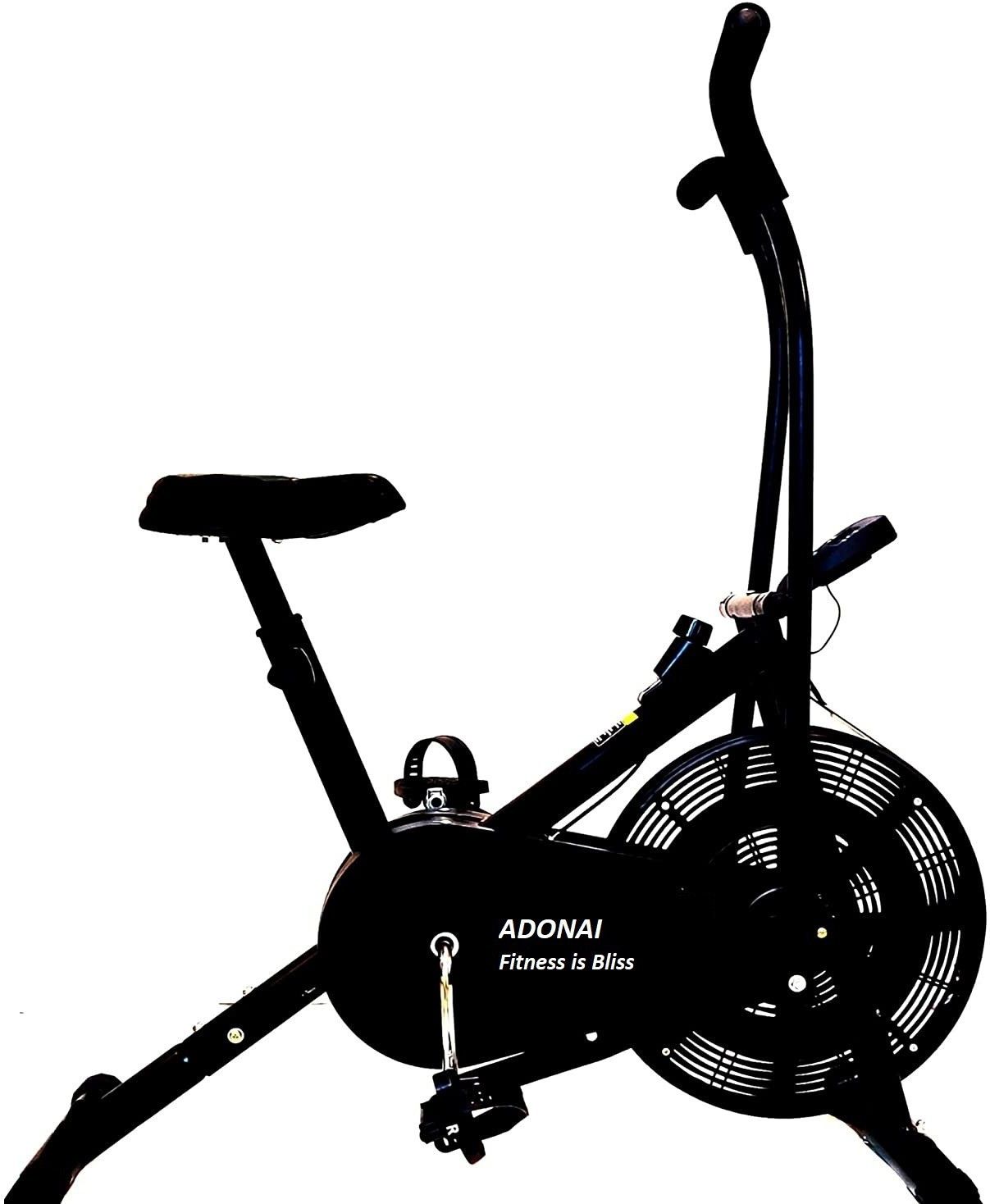 Upright Air Bike with Stationary Arms for Gym Cardio Full Body Weight Loss Workout Upright Stationary Exercise Bike