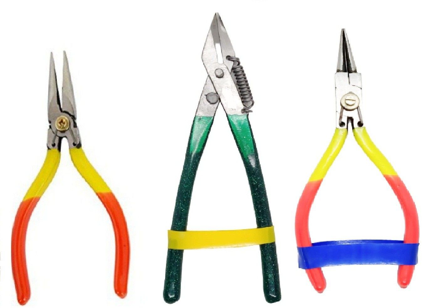 Jewellery Making Pliers Combo Flat, Round and Side Cutter Nose Plier - (Jew-Kit-3 Pcs. Bugla)-image-31