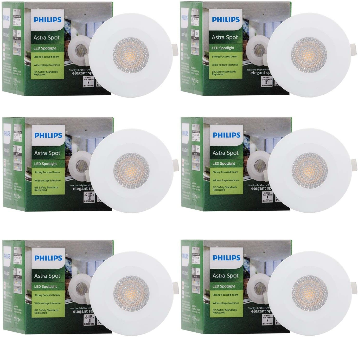 2w-round astra spot light white pack of-06 Downlighter Ceiling Light Ceiling Lamp-image-8