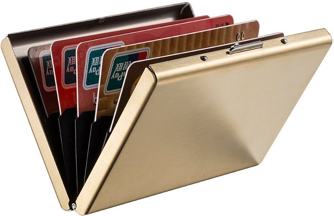 stealodeal Gold Limited Edition Metal Atm 6 Card Holder-picture-35