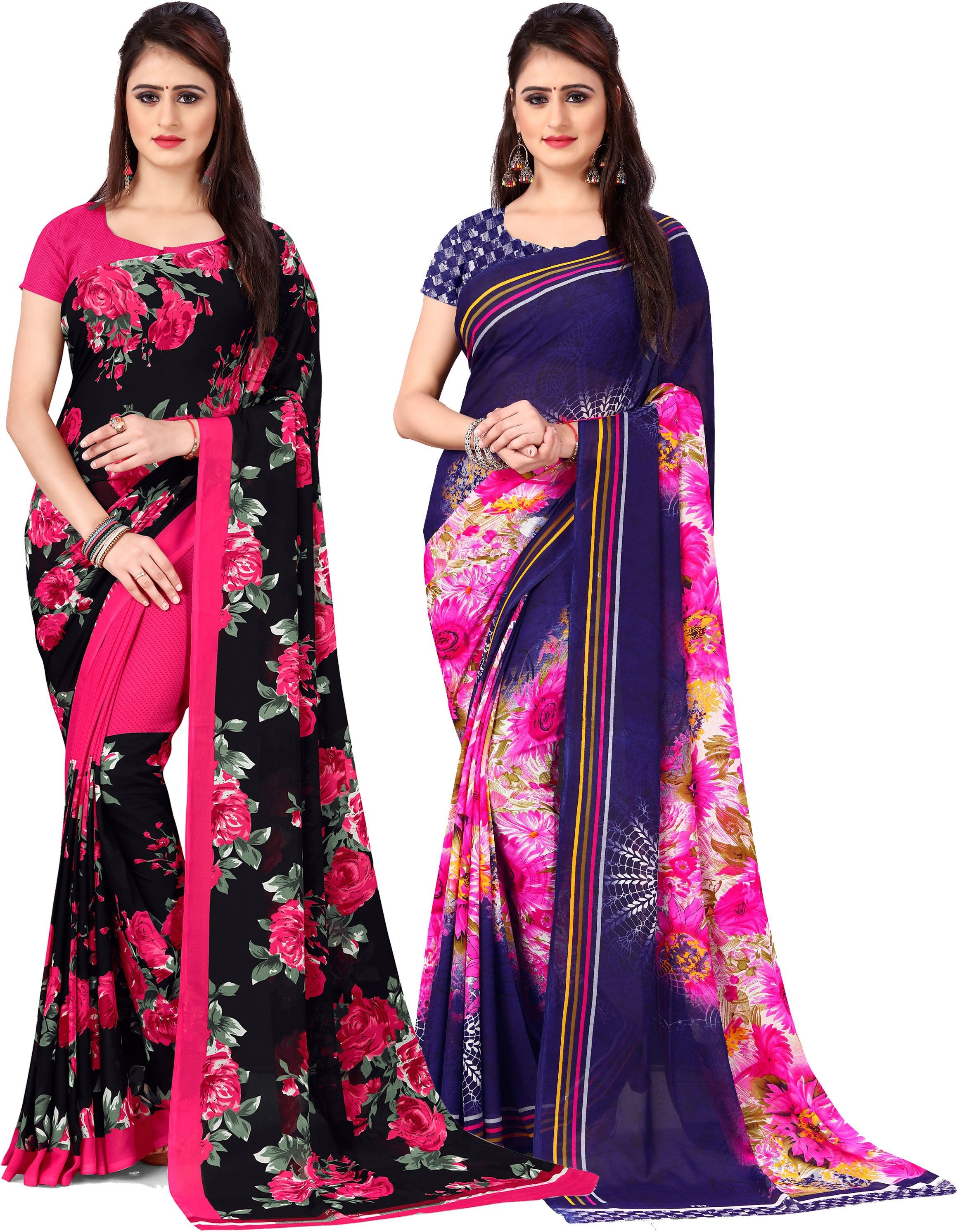 anand Floral Print Daily Wear Georgette Saree-picture-13