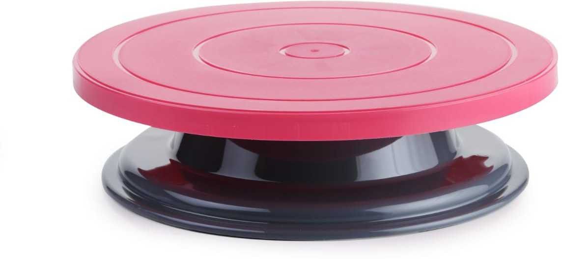 New Decorating Revolving Icing Turntable Stand Rotating Platform Plastic Plastic Cake Server-image-10