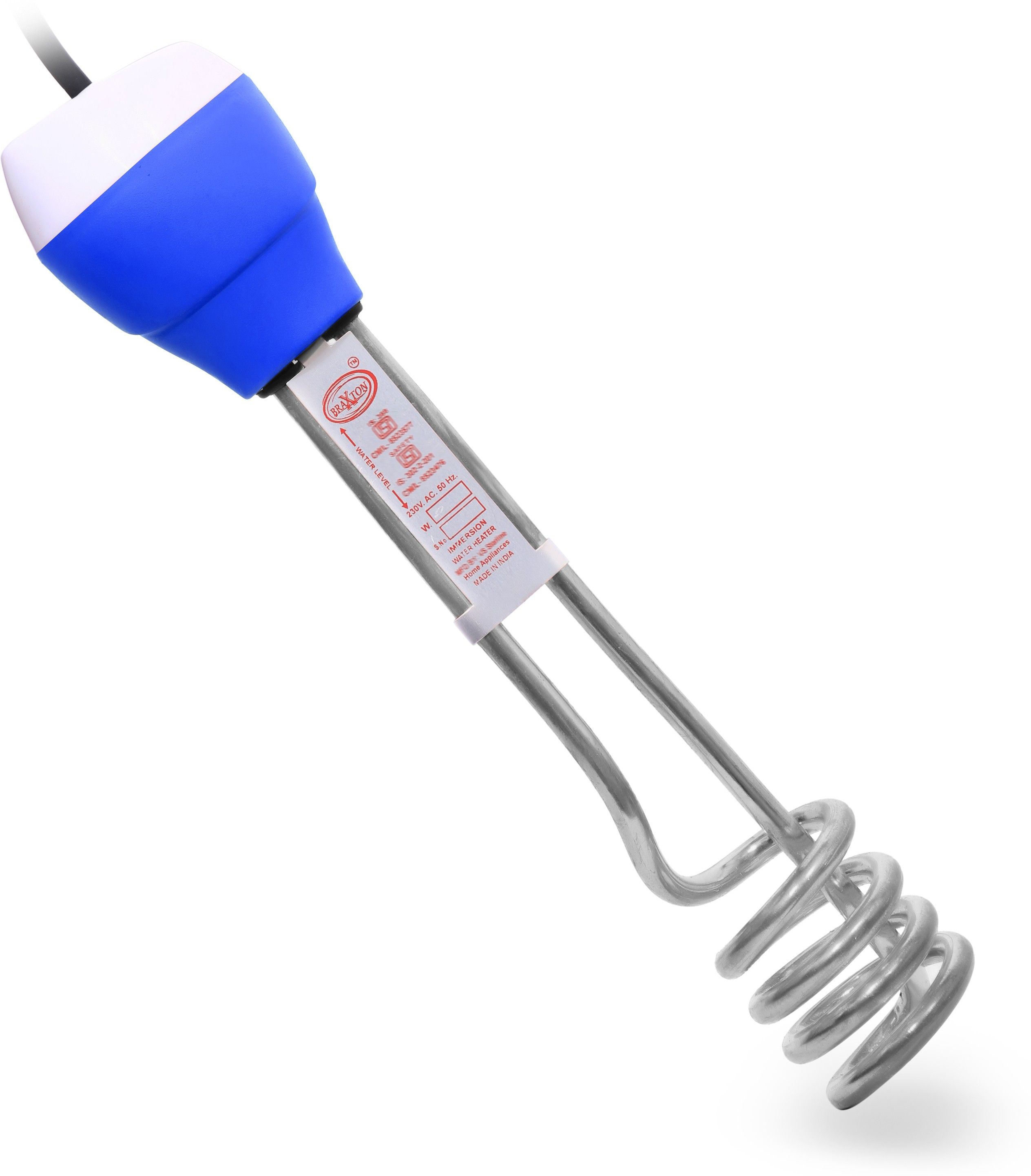 braxton Shock-Proof Brass Blue 2000 W Immersion Water Heater Rod. 2000 W Shock Proof Immersion Heater Rod-picture-21