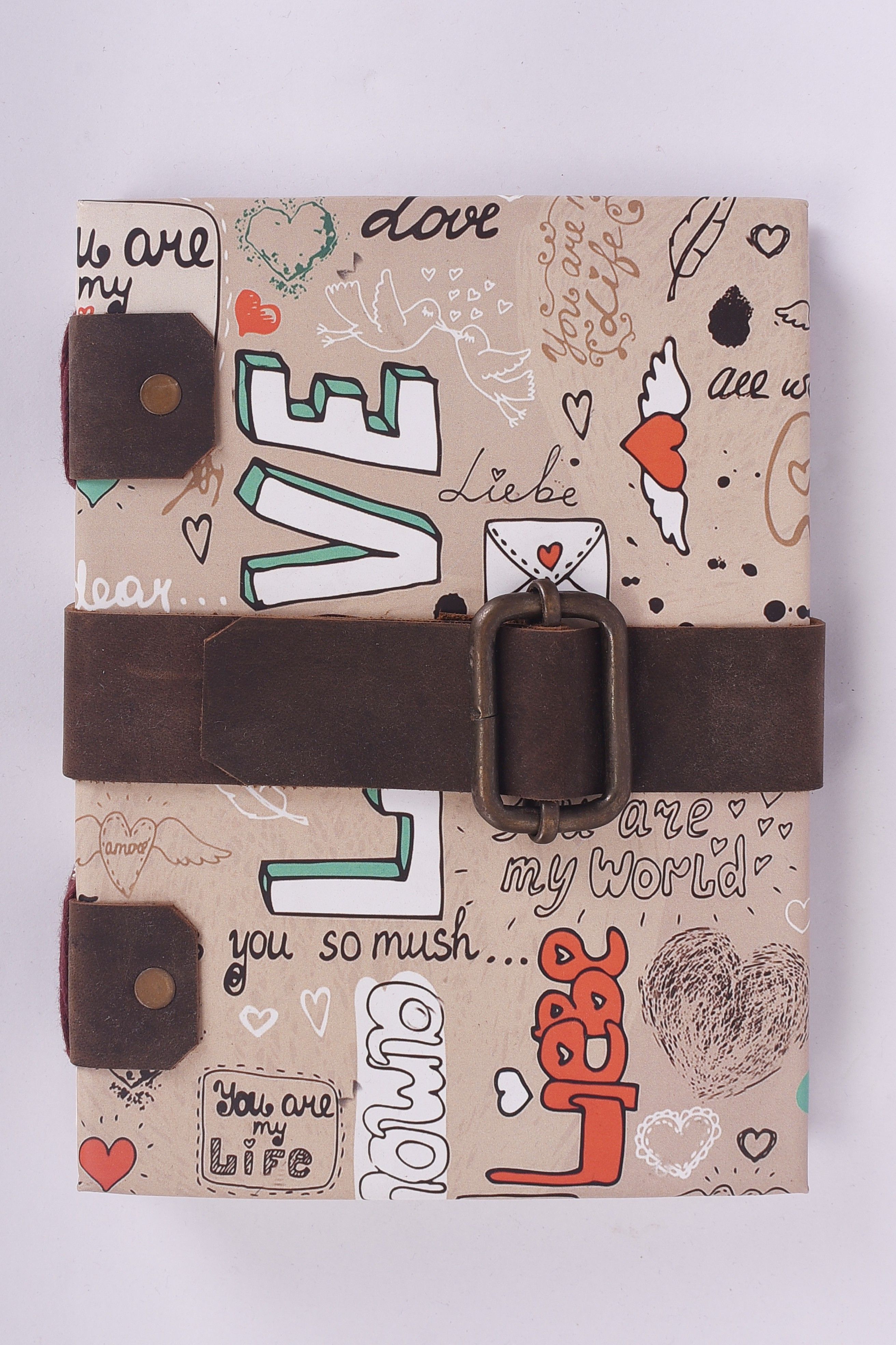 Love Printed diary in euro binding A5 Diary Unruled 200 Pages-image-1