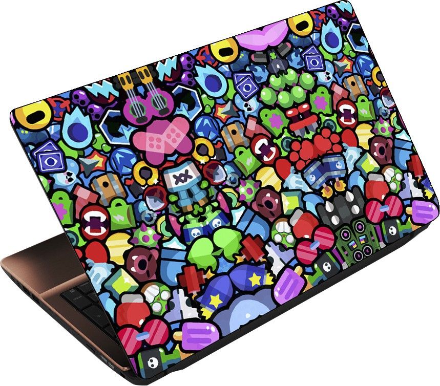 Anweshas 3 in 1 Pack of 15.6 inch Laptop Skin Decal Vinyl, Screen Guard and Silicone Keyboard Protector - Printed Teddy Collage Combo Set-image-30