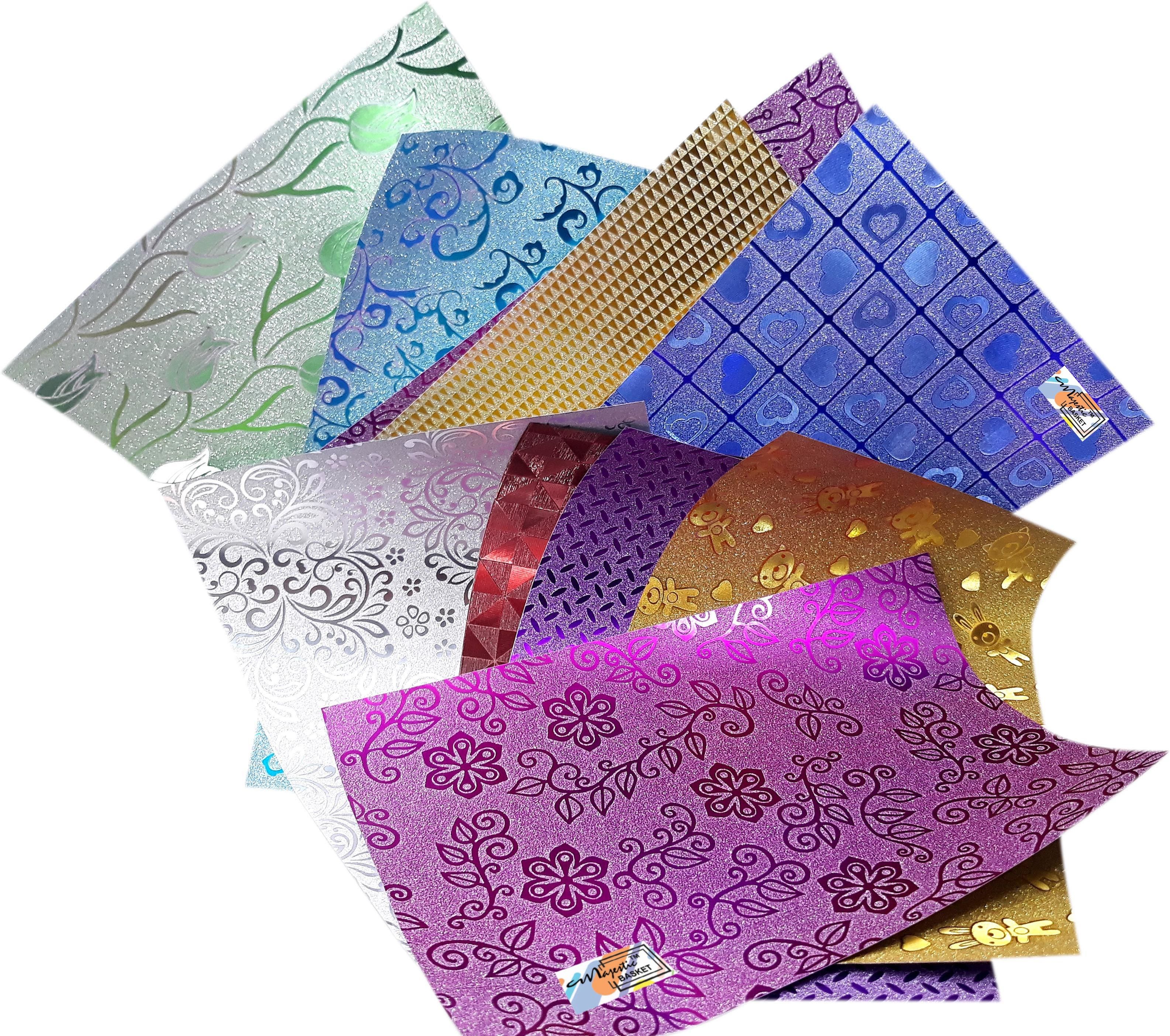majestic basket A4 Multicolor Self Adhesive Sparkling Designer Sticker Sheets For Art & Craft, Scrapbook, Paper Decoration Etc. [Pack of 10 Sheets]-picture-22